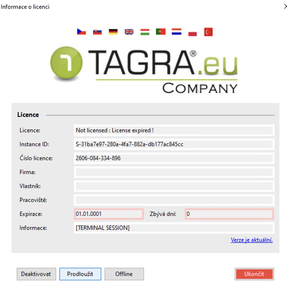 TAGRA installation step 19.1